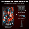 thumbnail image 5 of CRUA 27" 160Hz Gaming Monitor, IPS UHD(3840x2160P), 120% SRGB, Support FreeSync, Height adjustable, Lighting effects, Built-in Speakers, HDMI & DP, Black, 5 of 9