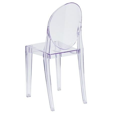 Clean Suede Chair - Flash Furniture Ghost Chair with Oval Back in Transparent Crystal