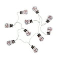thumbnail image 4 of 10ct Snowmen with Top Hats LED Christmas Lights - 4.5 ft Clear Wire, 4 of 5