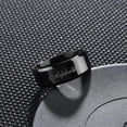 thumbnail image 3 of Anillo de joyería de acero inoxidable para hombres y mujeres, anillos negros, banda de compromiso de boda, espejo de calidad, joyería masculina personalizada, moda, 3 of 4