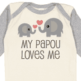 thumbnail image 4 of Inktastic My Papou Loves Me Grandchild Boys or Girls Long Sleeve Baby Bodysuit, 4 of 5