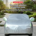 thumbnail image 2 of Aniceparthy Car Cover Fit for Sedan/MPV/SUV, Dust-Proof Protection, Oxford Cloth,w/ Reflective Strips,Waterproof All-Weather Rain Snow UV Sun Protector Indoor Outdoor (216.54*78.74*59.06 in), Silver, 2 of 5