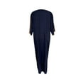 thumbnail image 5 of Seyurigaoka Men Muslim Kaftan Collarless Three Quarter Sleeve Casual Robe Shirt, 5 of 6