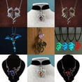 thumbnail image 2 of HOOUN Vintage Dragon Pendant Necklace Heart Crystal For Men Women Couples Jewelry Gift-05#Luminous Blue Dragon Necklace, 2 of 9