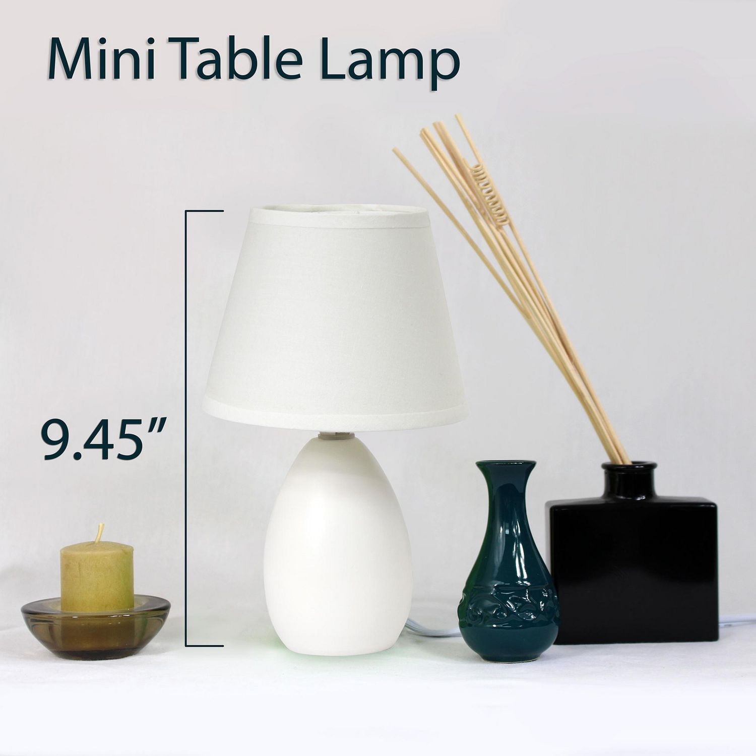 Simples Conceptions Mini Oeuf Ovale Lampe de table en céramique