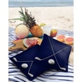 thumbnail image 3 of Pack of 2 Outdoor Pillow Covers, Traditional Classic Golf Sports Theme Blue Texture Waterproof Square Throw Pillowcase Cushion Decorative Pillow Covers for Couch Patio Tent, 24x24 in, 3 of 6