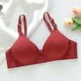 thumbnail image 2 of AINIYS Cleavage Bra Soft Cup Bra Wireless Bralette Thin Fabric Bralettes Breathable Everyday Bras Lift and Support Push-Up Bra Secure Fit Bra for Women Red 36, 2 of 3