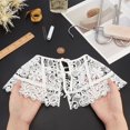 thumbnail image 3 of Cuello de encaje blanco, cuello falso de encaje para mujer, hueco, desmontable, tela de flores, bordado falso, apliques de cuello, parches, solapa de camisa, 3 of 9