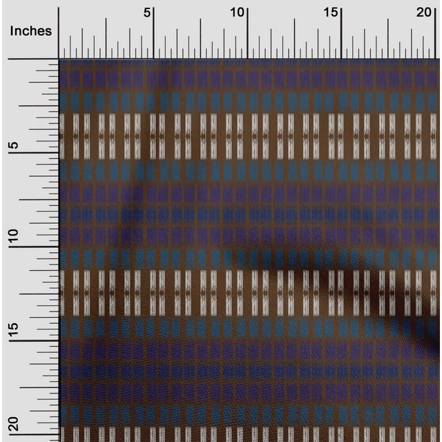 oneOone Polyester Lycra Fabric Geometric Line Ikat Printed Craft Fabric BTY 56 Inch Wide