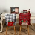 thumbnail image 2 of Coxeer Christmas Chair Slipcovers Plaid Snowflake Soft Chair Protector Chair Back Cover, 2 of 10