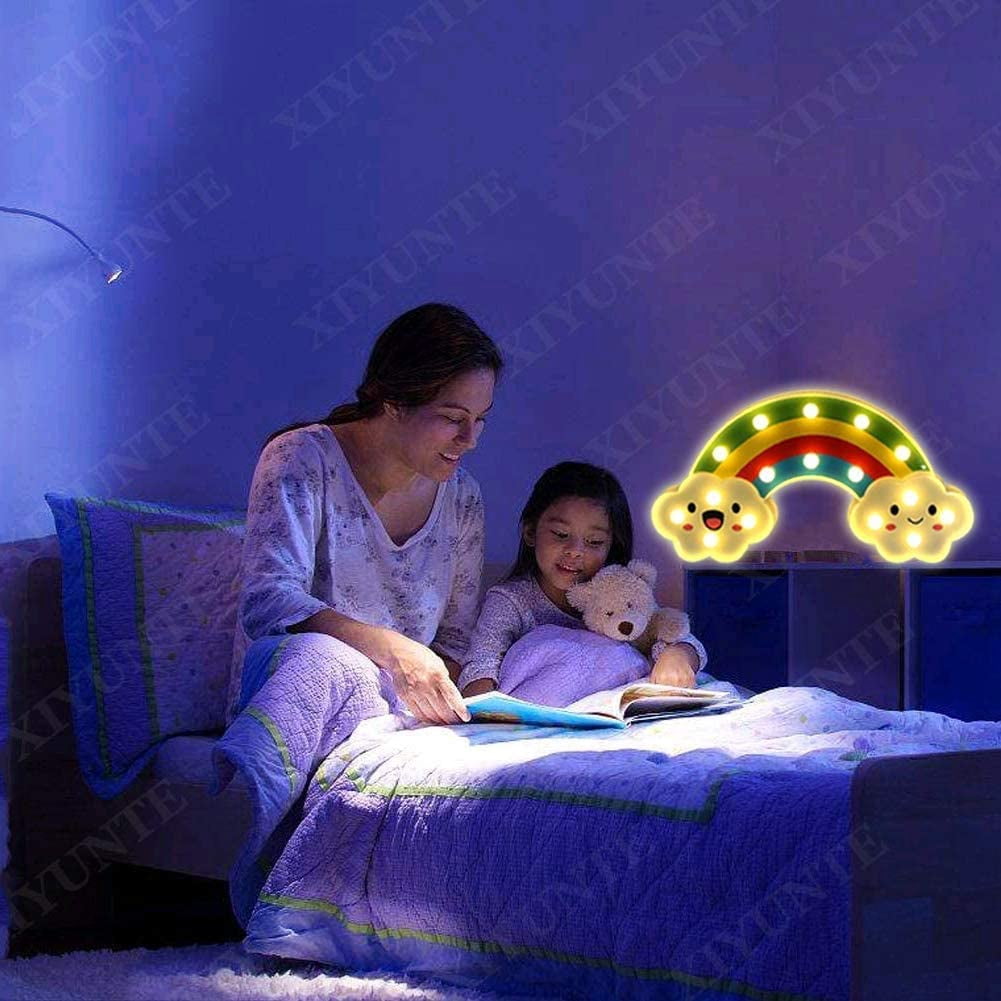 LINLIN Night Light Kids Lamp, LED Night Light Battery Operated LED Girls Light Sign Decorative Table Lamps for Baby Children Bedroom Party