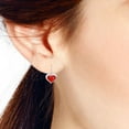thumbnail image 5 of Adorable Hearts Red Coral and Sterling Silver Ear Wire Earrings, 5 of 5