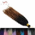 thumbnail image 2 of SEGO Jerry Curl Crochet Hair Bundles Marlybob Crochet Hair Kinky Curly Water Wave Crochet Hair Braids For Women Bohemian Curl Crochet Hair Extension Black to Light Auburn 3 Bundle, 2 of 6