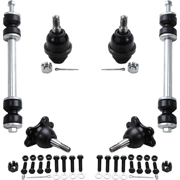 Detroit Axle - Front Upper & Lower Ball Joints Sway Bars Replacement for Chevy GMC K1500 K2500 Tahoe Yukon Escalade - 6pc Set