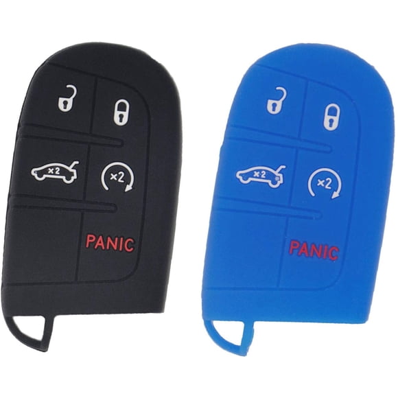 WEIBISS 2 Pcs 5 Boutons Porte-Clés en Caoutchouc Intelligent Housse de Télécommande Sans Clé Support de Protection pour Jeep Grand