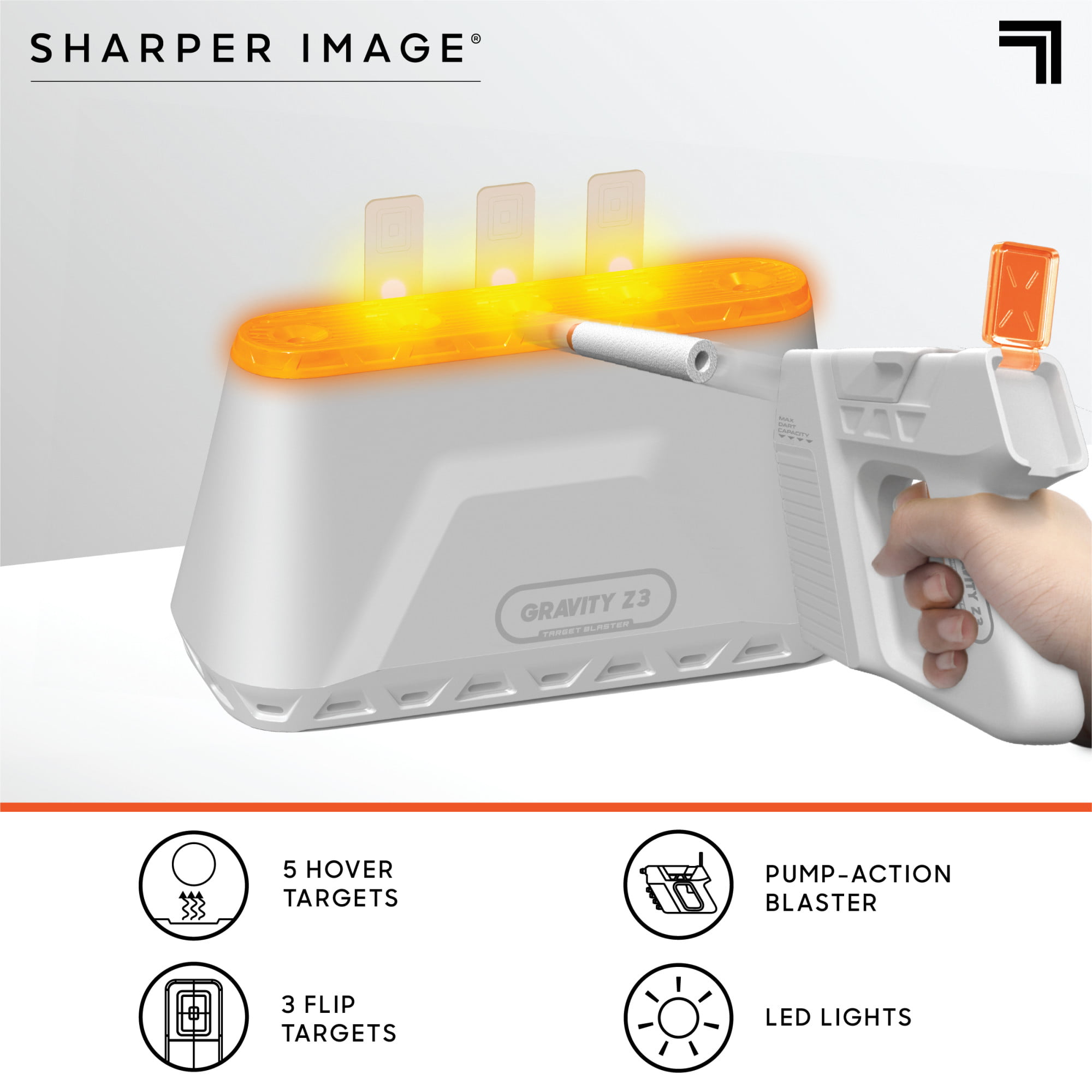 Sharper Image® LED Hovering Target Shootout Set, 5 Floating Balls and 3  Bullseyes