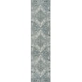 thumbnail image 2 of JONATHAN Y WASHABLE 2 x 8 Runner Rug, Pavel Distressed Medallion - Light Gray/Blue, WSH317B-28, 2 of 9