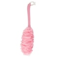 thumbnail image 4 of Bath Brush Long Handle Non-slip Shower Back Scrubber; Sponge Ball Back Scrubber Foaming Scrub Tool, Pink, 4 of 8