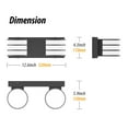 thumbnail image 3 of LIGHTINN 2-Light Bathroom Vanity Light Modern Acrylic Black LED Bathroom Light 12.6inch Wall Light LED 6000K White Bathroom Lighting, 3 of 7