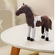 thumbnail image 2 of Peluche de juguete de caballo, peluche, escultura suave, figurita decorativa de color marrón o blanco, 32 x 26 cm para regalo infantil, decoración de la guardería, 2 of 6