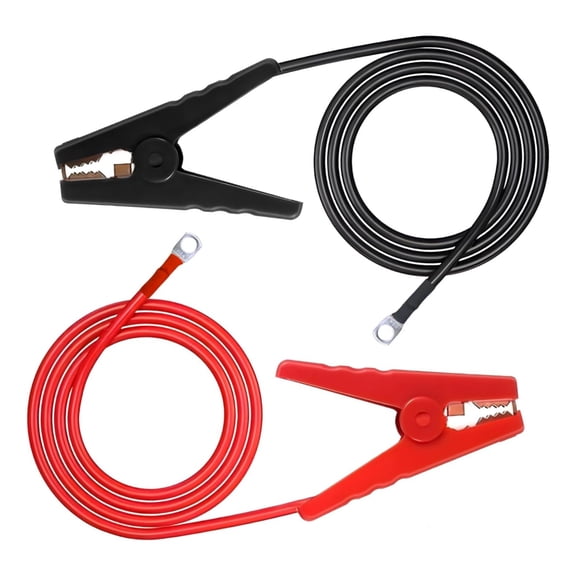 Topboutique Electric Fence Wire Connect Solar Electric Fence Connector Electric Fence Charger Electric Fence Lead Wire with Alligator Clip Electric Fence Lead Wire for Farm Fence,2 Pcs (3.7 ft)