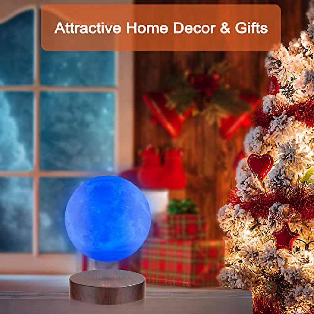 VGAzer Levitating Floating Moon Lamp with 16 Colors Wireless LED Night Light , Magnetic Levitation Rotating Ball , Room and Office Decor