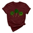thumbnail image 1 of Besolor T-Shirts de Mode pour Femmes pour la Saint-Patrick T-Shirts Col Rond Shamrock T-Shirt Manches Courtes Basiques Hauts de Festival, 1 of 4
