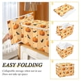 thumbnail image 4 of Foldable Fabric Storage Bin With Handle Collapsible Basket Box Storage With Lid Organizer Pumpkin and Bats, 4 of 7