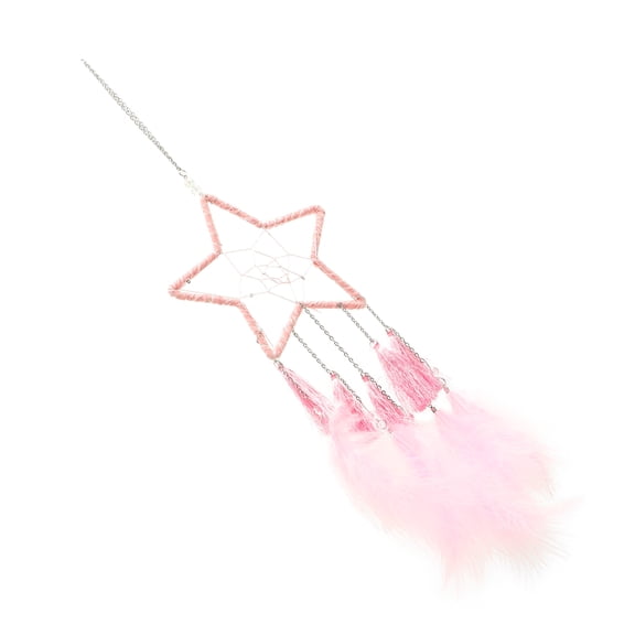 Luxshiny Stylish Pink Tassel Dream Catcher Pendant Wall Hanging Ornament for Elegant Home Decor