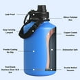thumbnail image 2 of Drinco Water Bottle Double Wall Vacuum Insulated Stainless Steel, 64oz Royal Blue, 2 of 4