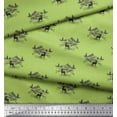 thumbnail image 3 of Soimoi Green polyester Crepe Fabric Landscape & Reindeer Animal Fabric Prints By Yard 52 Inch Wide, 3 of 3