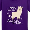 thumbnail image 4 of Inktastic Mimi's You Say Alpaca My Bags Youth T-Shirt, 4 of 5