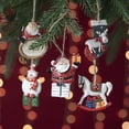 thumbnail image 2 of harmtty Xmax Christmas Ornaments Retro Painted Colorful Santa Claus Elk Snowman Pendants for Tree Decoration Kid Gifts A, 2 of 7