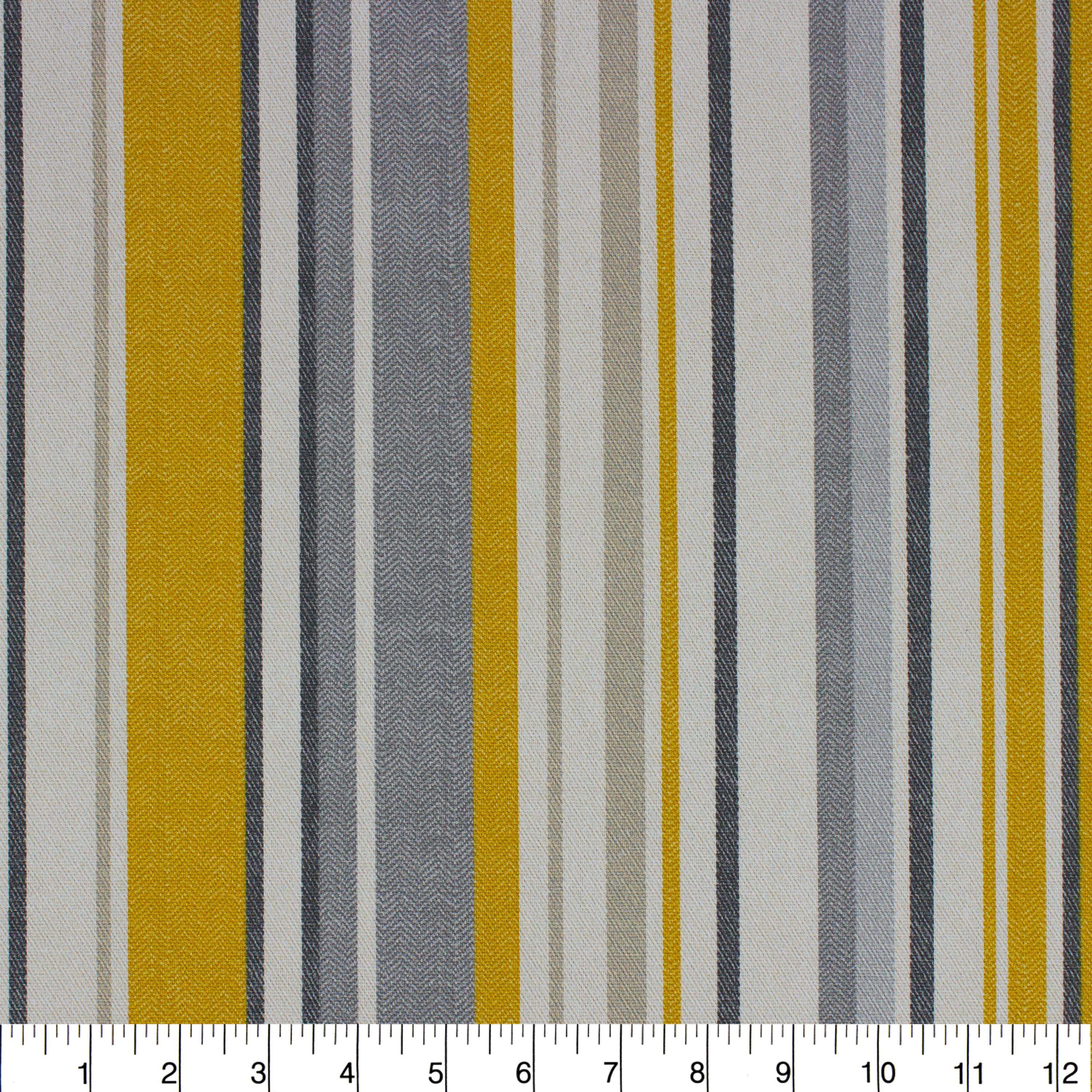 Better Homes & Gardens 100% Cotton Mixed Stripe Yellow, 2 Yard Precut Fabric