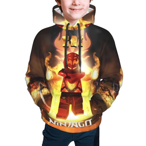 Ninjago Hoodies Pullover For Boys Girls 3d Printed Hooded Sweatshirt Long Sleeves Small