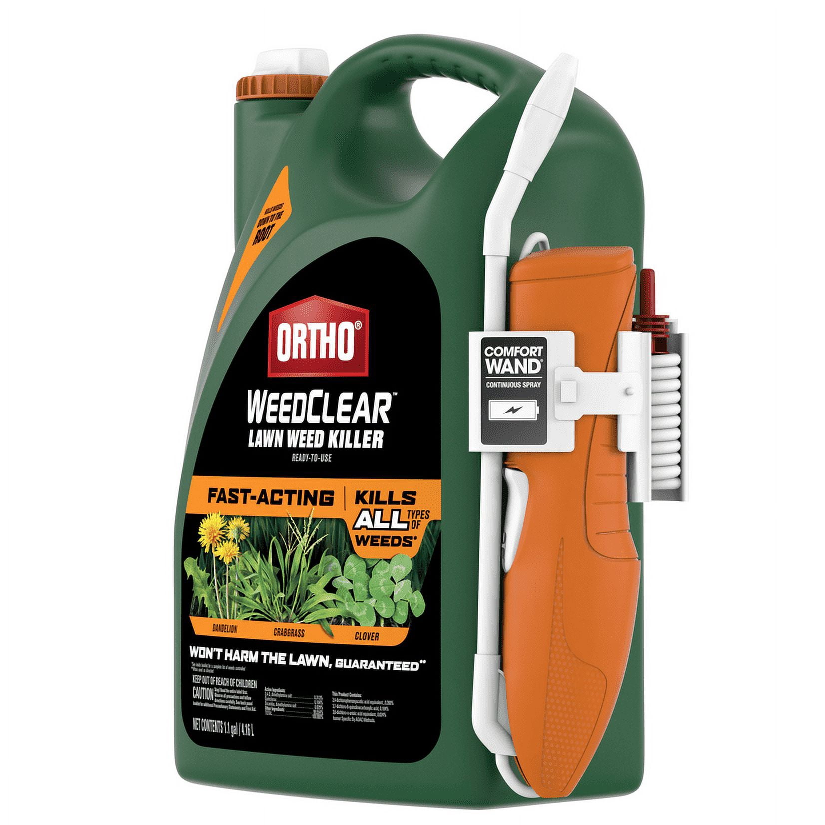 Ortho WeedClear Lawn Weed Killer Ready-to-Use with Comfort Wand (North), 1.1 gal.