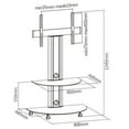 thumbnail image 2 of TygerClaw Superior TV Cart with Glossy Glass Base and AV Componet Shelf, 2 of 3