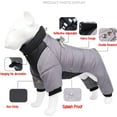 thumbnail image 7 of STGRGFHY Dog winter coat with legs,Winter Coat Dog Jackets Four Legged Coat Warm Fleece Dog Jacket Reflective Turtleneck Winter Coats with Harness,full body dog coat(Yellow S), 7 of 7
