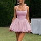 thumbnail image 5 of Vestido Halter Sin Mangas para Mujer, Informal, con Lazo, Espalda Descubierta, Corsé, Vestido de Fiesta con . Rosa M, 5 of 6