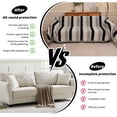 thumbnail image 4 of CJC Chenille Stripe Sofa Cover for Pet, 320GSM Tassel Edge Couch Cover Furniture Protector, Universal Couch Cover for Living Room Couch, Loveseat, Sectional (Black, 71'' x 134''), 4 of 8