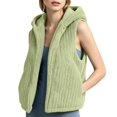 thumbnail image 5 of uublik Fleece Vest for Women Green Casual Sleeveless Open Front Winter Warm Fuzzy Jacket with Pockets, 5 of 8