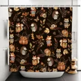 thumbnail image 4 of Tchckioa Black Forest Animal 36x72 Inch Shower Curtain,Wet and dry separation Bath Curtain for Bathroom, 4 of 6