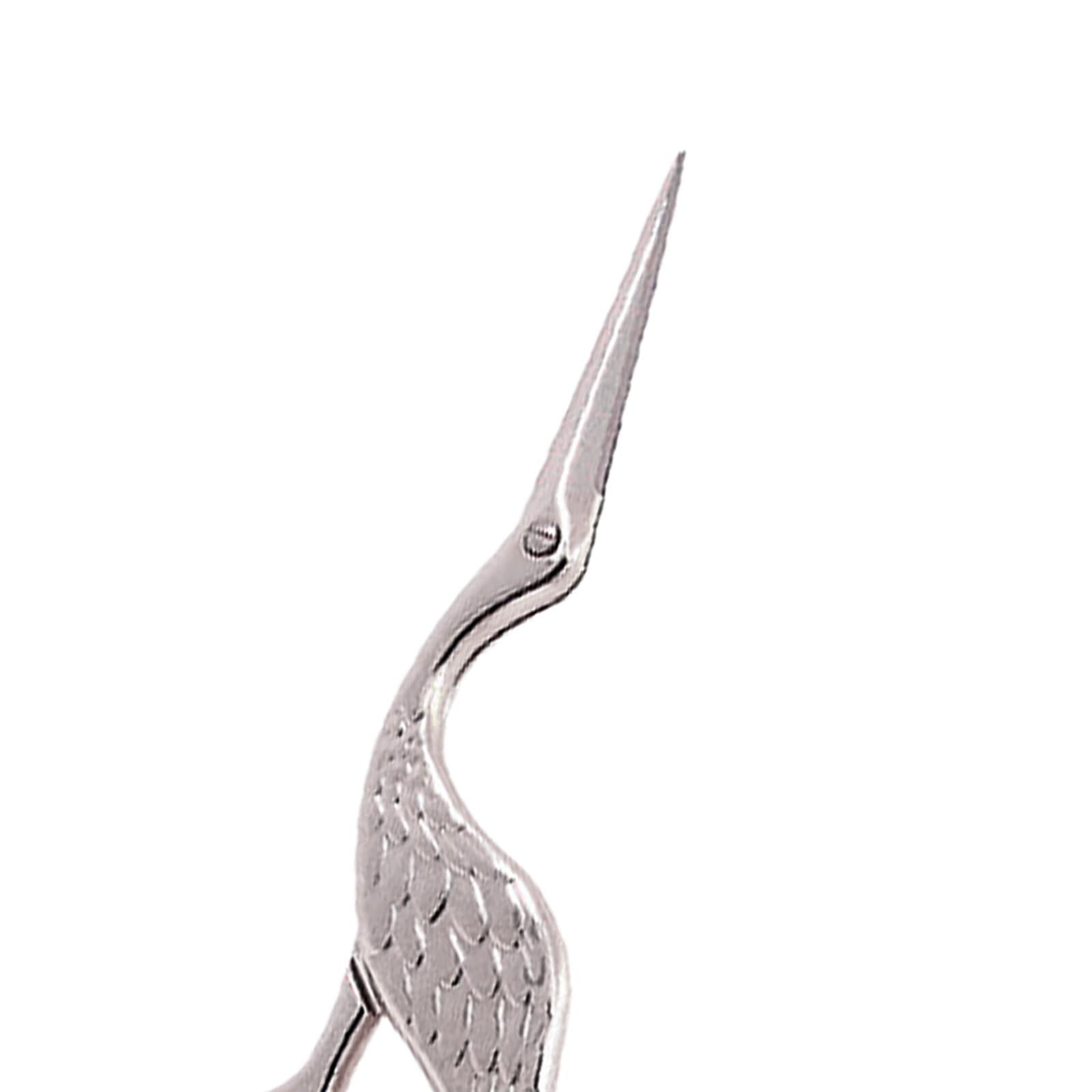 GUOOL 4x Stork Scissors, Crane Design Sewing Scissors Stainless Steel Tip Dressmaker Shears DIY- for Embroidery, Craft, Work, Art Work, 5.1 Inch