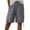 Grey, variant on Women's Knee Length Wide Leg Shorts with Pockets, 2026 Summer High Waisted Casual Bermuda Shorts for Women, Elastic Drawstring Loose Fit Flow Pants for Beach Vacation Daily Outfits,Wine,L