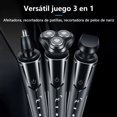 thumbnail image 2 of Rasuradora Eléctrica  Inalambrica Recargable Usb 3 En 1 Máquina Afeitadora Húmedo y Seco Hombre Impermeable Multifuncional Barba Pelo Nariz Orejas Patilla, 2 of 6