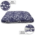 thumbnail image 3 of Botanical Pet Bed, Monochrome Illustration of Abstract Flowers and Dandelions Silhouettes, Chew Resistant Pad for Dogs and Cats Cushion with Removable Cover, 24" x 39", Indigo and White, by Ambesonne, 3 of 4