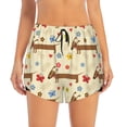 thumbnail image 2 of Sigee Dachshund Dog And Flower for Women's Athletic Shorts High Waisted Running Shorts Pocket Sporty Short Gym Elastic Workout ShortsMedium, 2 of 9