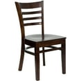 thumbnail image 1 of HERCULES Series Ladder Back Walnut Wood Restaurant Chair, 1 of 9