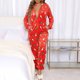 thumbnail image 3 of Mono de invierno para mujer, pijama de manga larga con capucha y estampado navideño, ropa de dormir cálida, 2023, 3 of 3