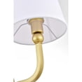thumbnail image 3 of Living District Colson 4-Light Metal & Fabric Bath Sconce in Brass/White, 3 of 6